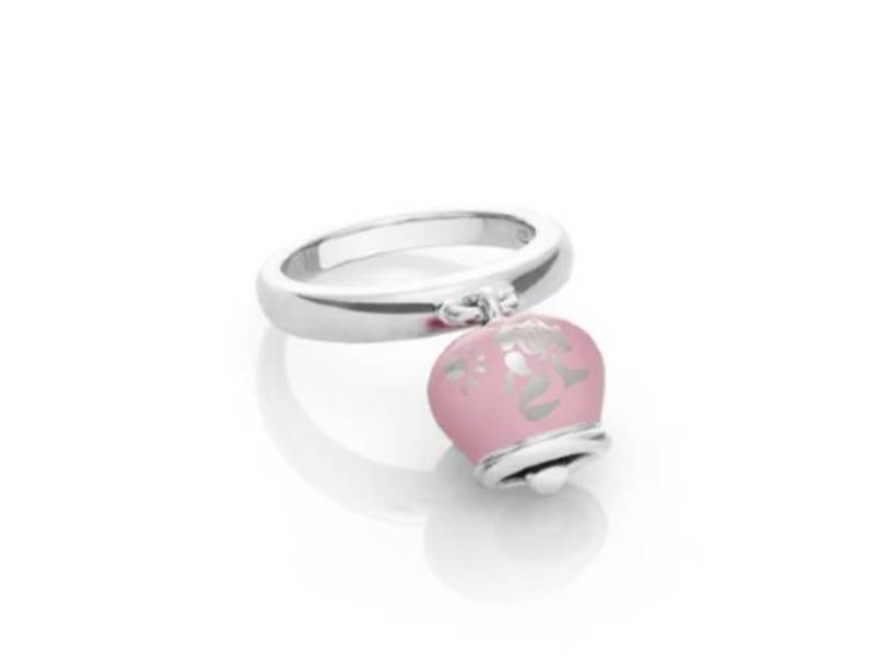 SILVER AND PINK ENAMEL RING CHANTECLER ET VOILA' 36390